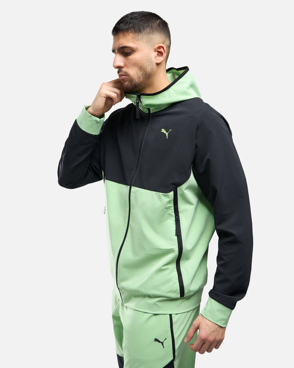 Veste de survêtement Puma Tech - Noir/Vert