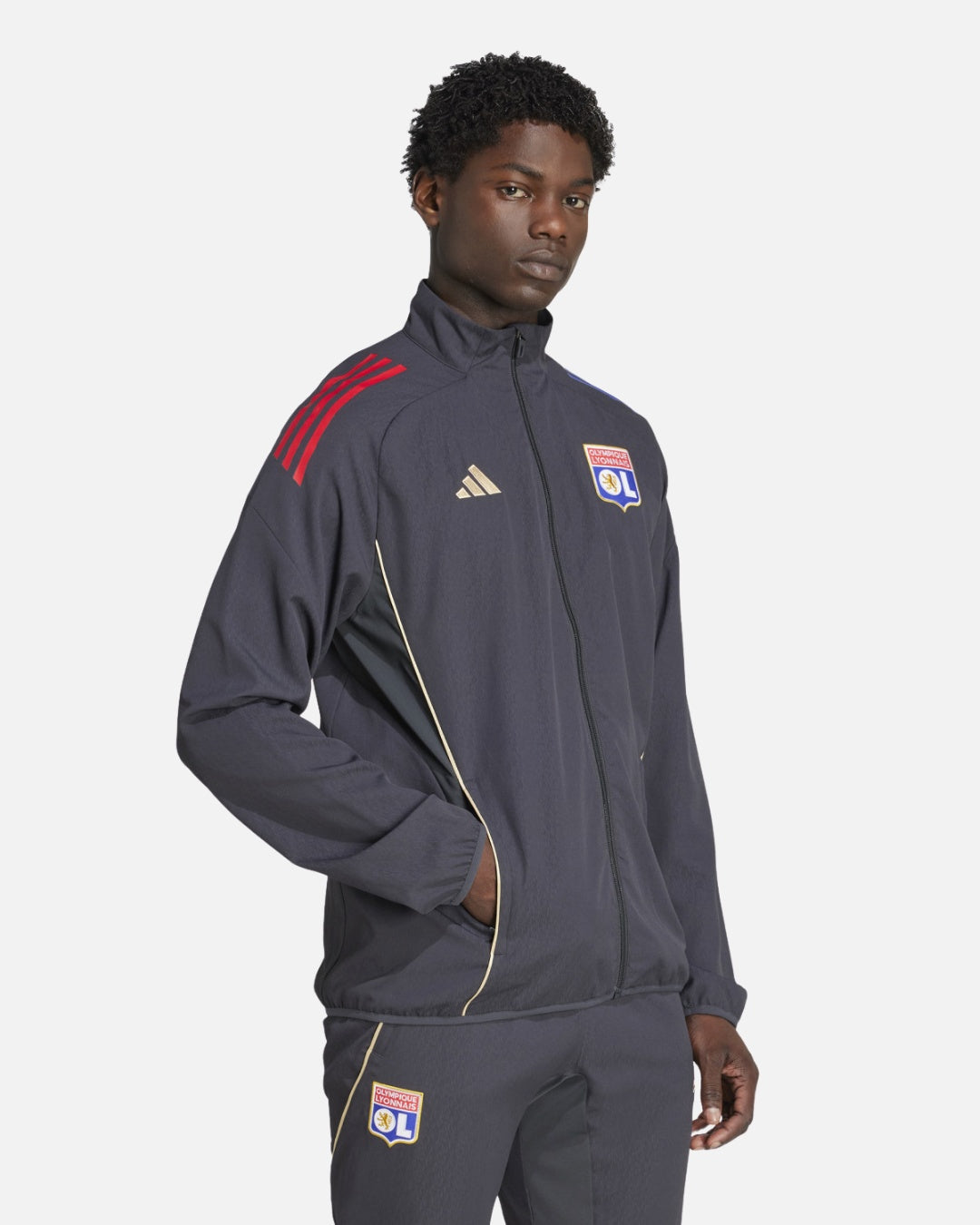 Veste de survêtement OL 2025/2026 - Gris