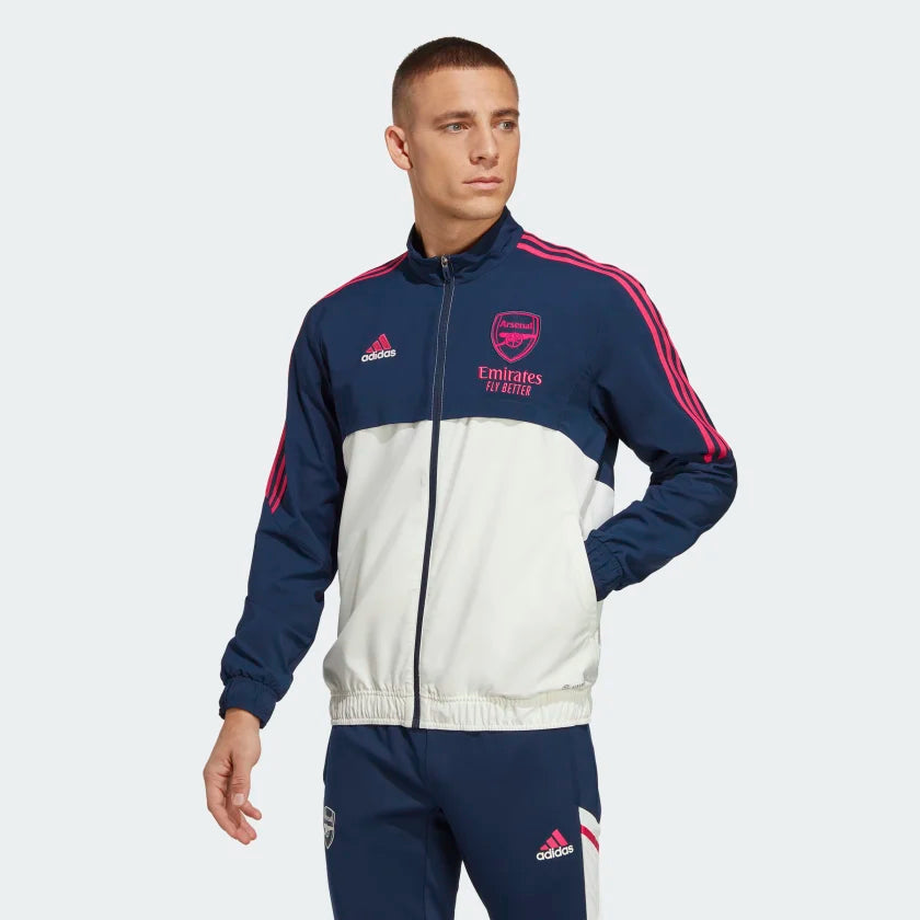 Veste de survêtement Arsenal - Blanc/Bleu/Rose