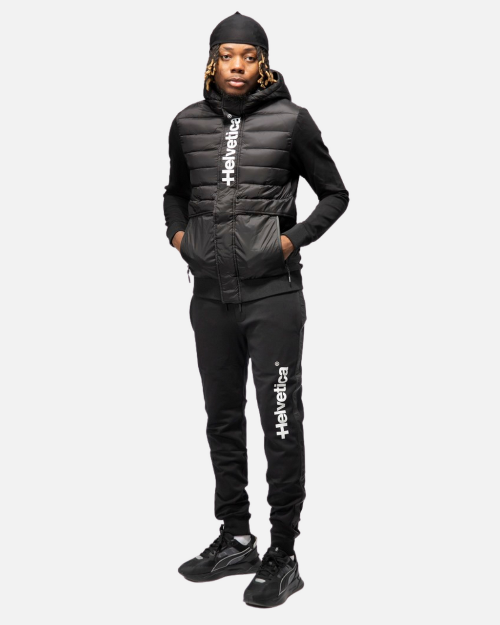 Veste de survêtement Helvetica Jambo - Noir/Blanc