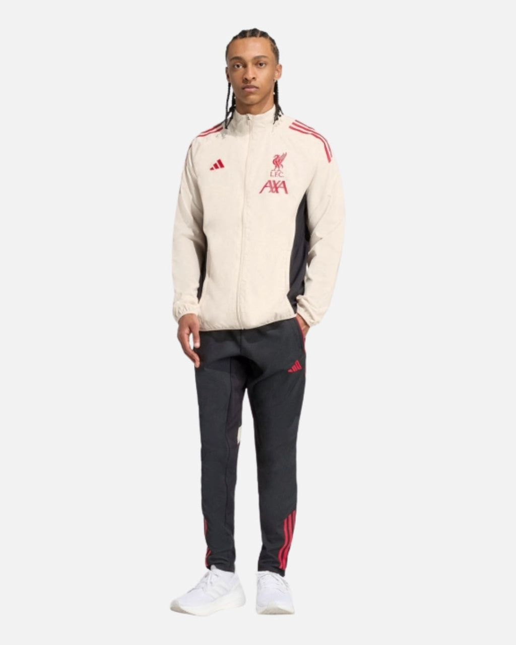 Veste de survêtement Adidas Liverpool 2025/2026 - Blanc/Rouge