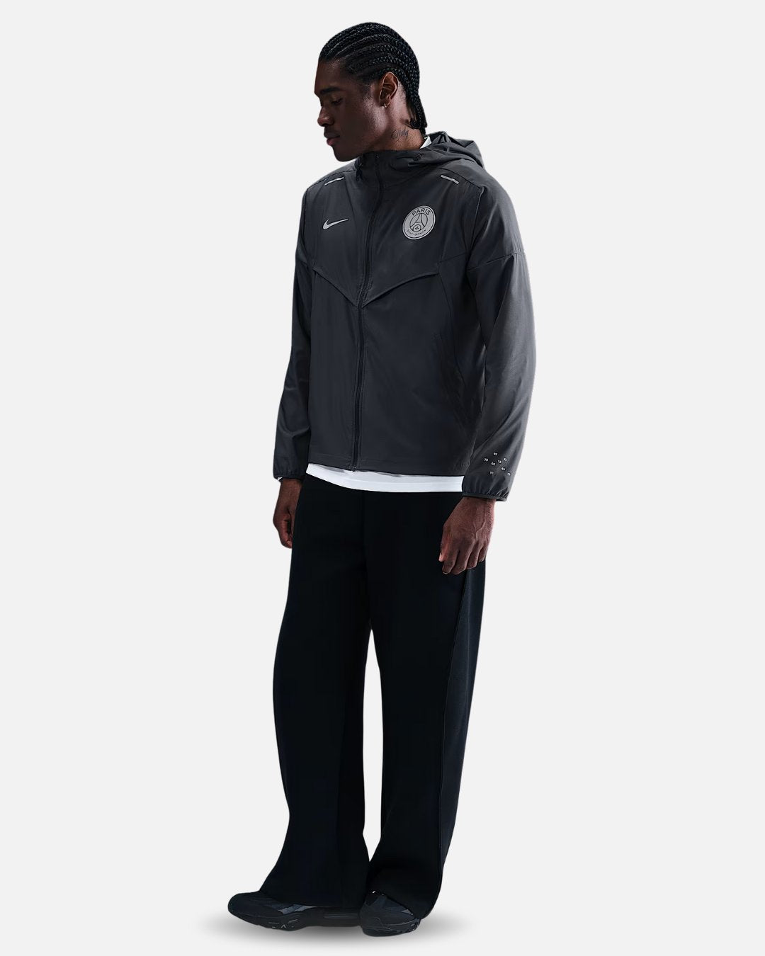 Veste de survêtement PSG Running 2025/2026 - Noir