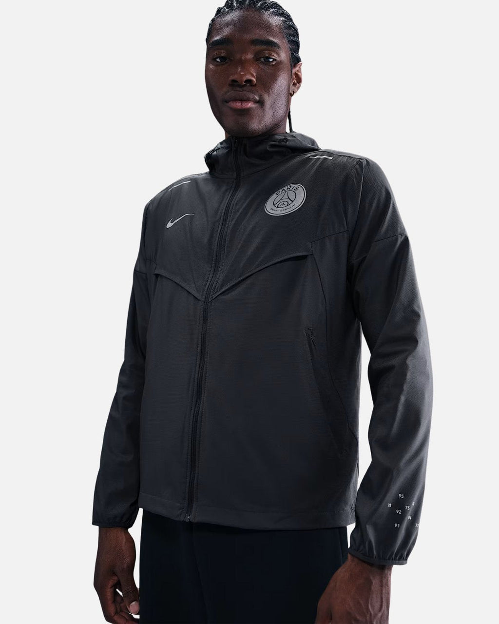 Veste de survêtement PSG Running 2025/2026 - Noir