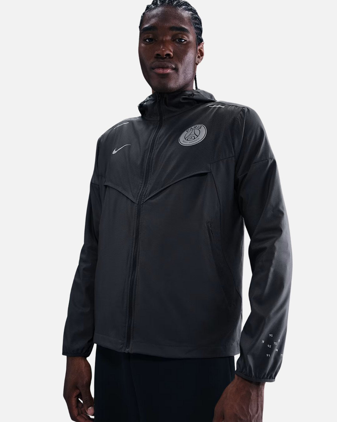 Veste de survêtement PSG Running 2025/2026 - Noir