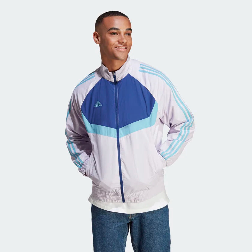 Veste en toile Adidas Tiro - Mauve/Bleu