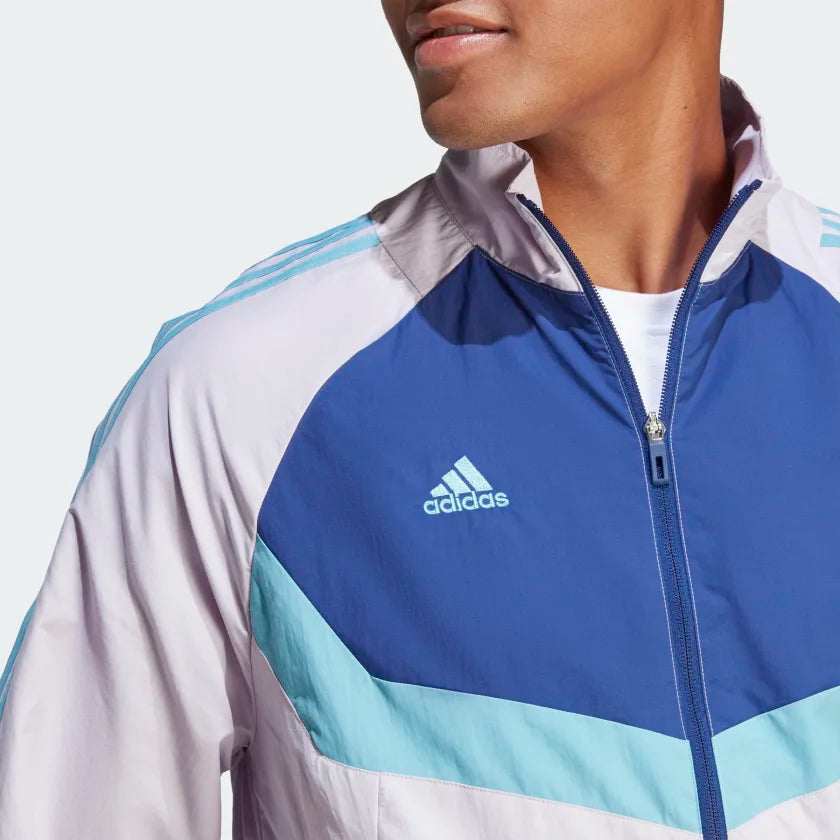 Veste en toile Adidas Tiro - Mauve/Bleu
