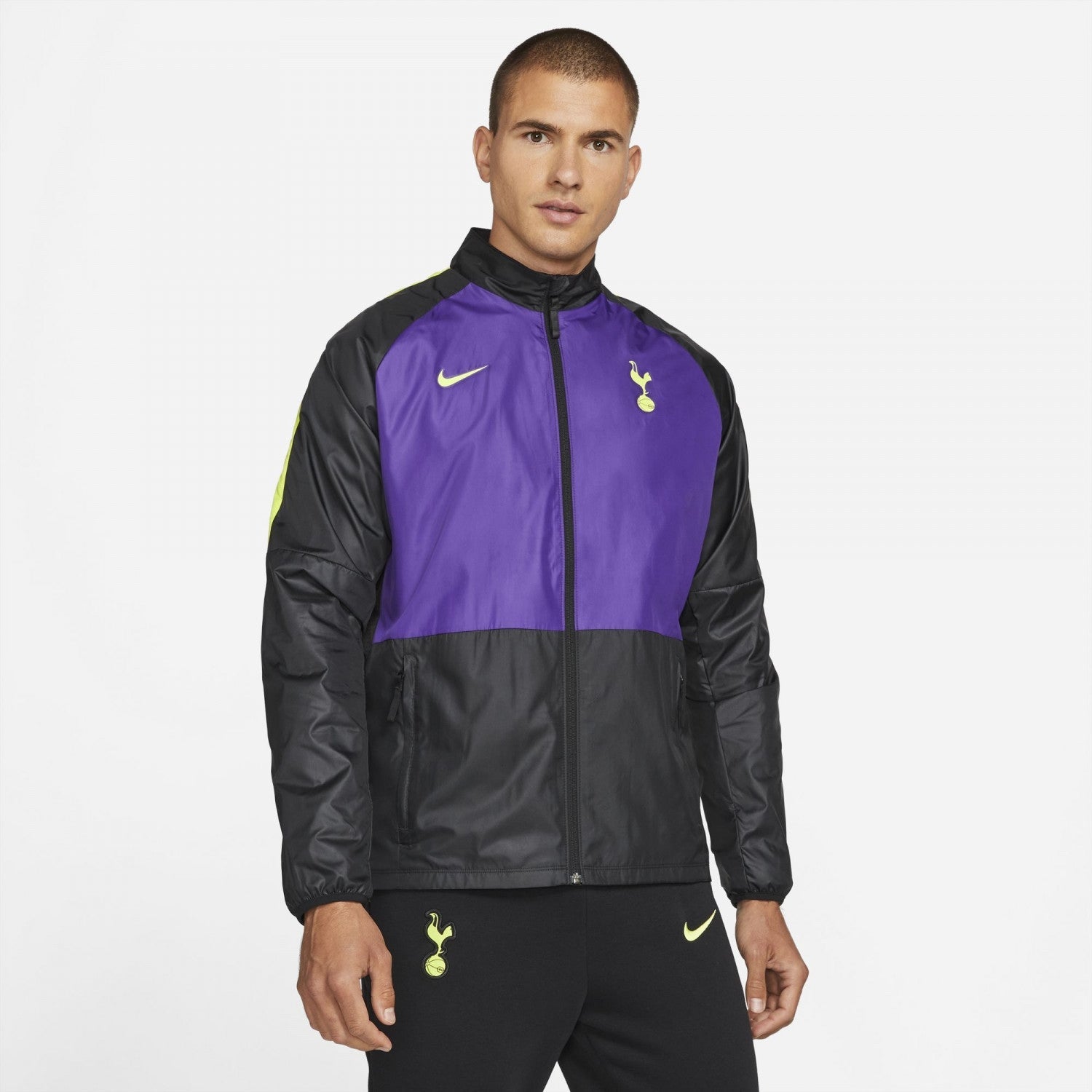Veste imperméable Tottenham - Noir/Violet/Jaune