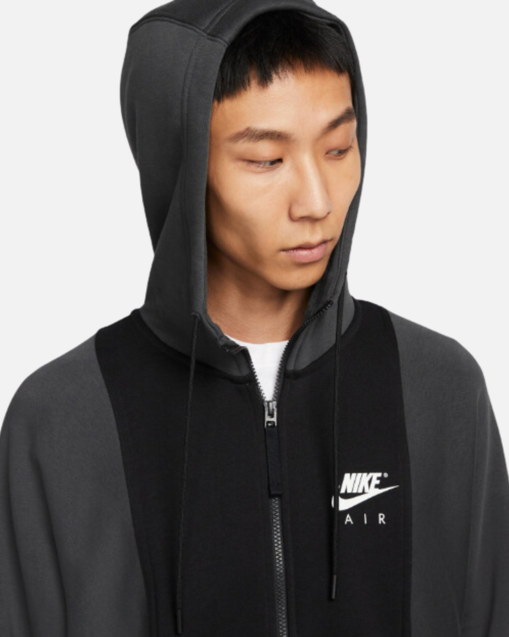 Veste capuche Nike Air fleece - Noir/Blanc