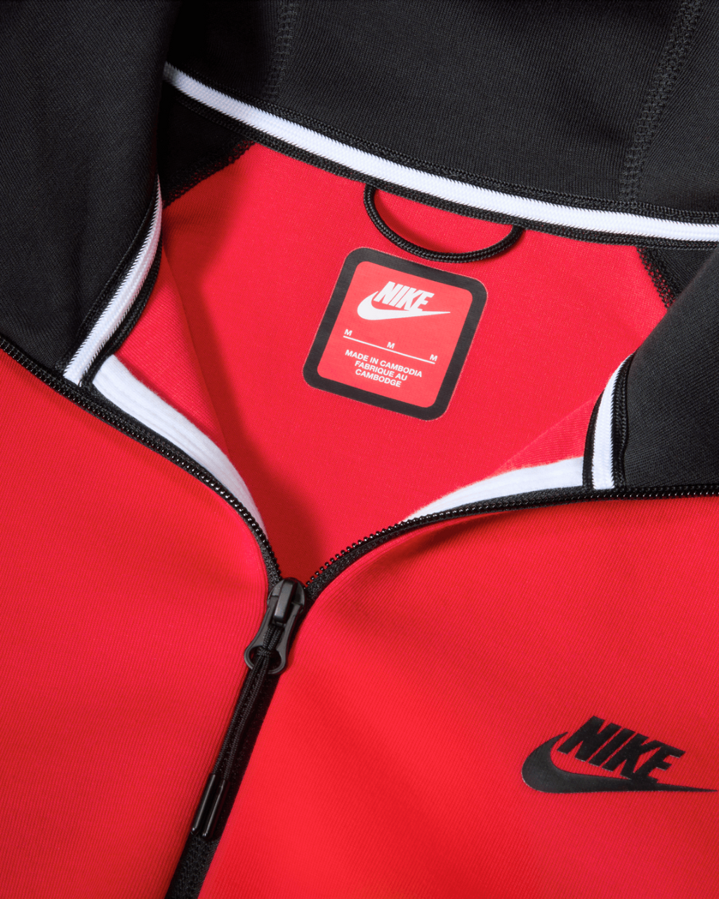 Veste Nike Tech Fleece -  Blanc/Noir/Rouge