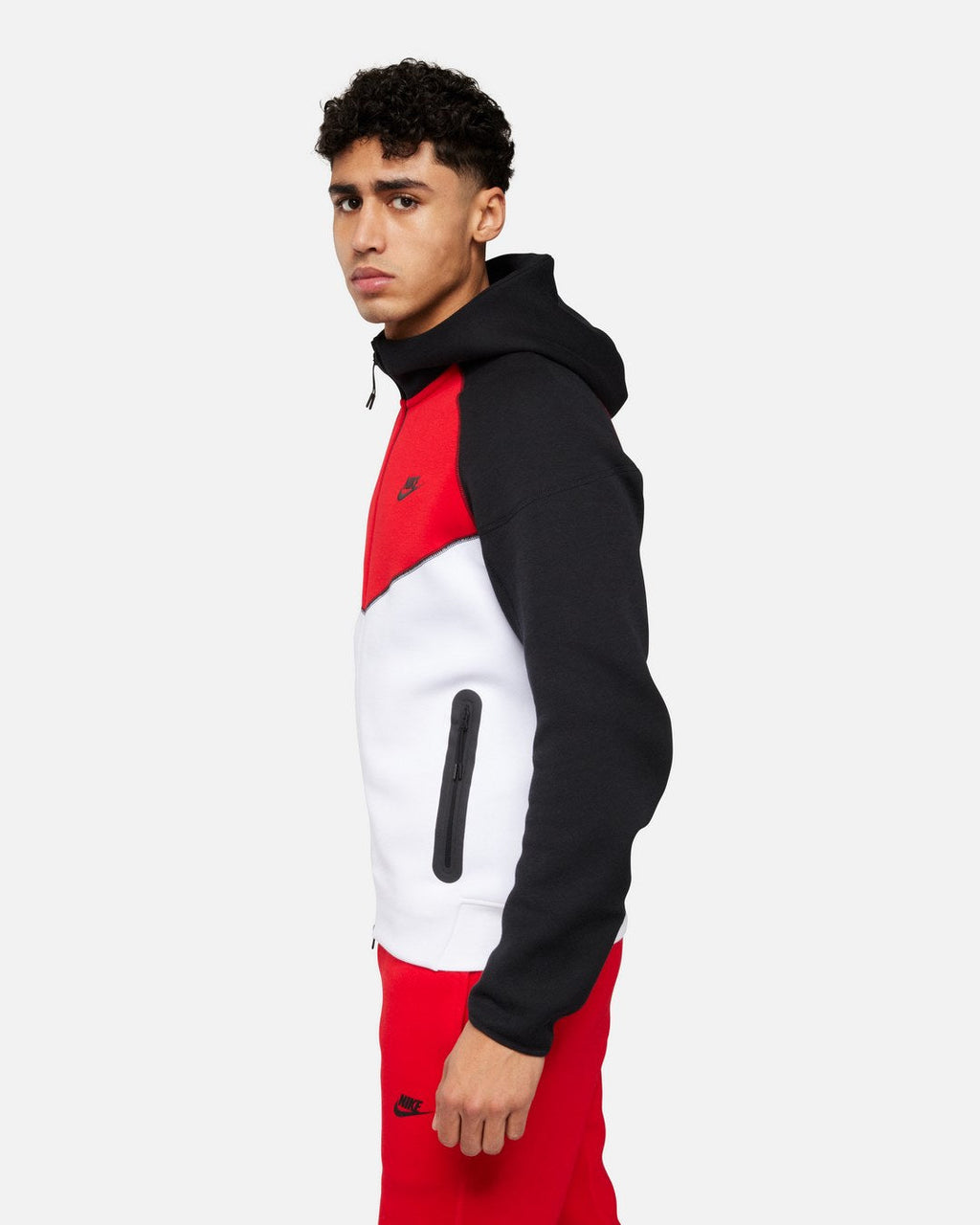 Veste Nike Tech Fleece -  Blanc/Noir/Rouge