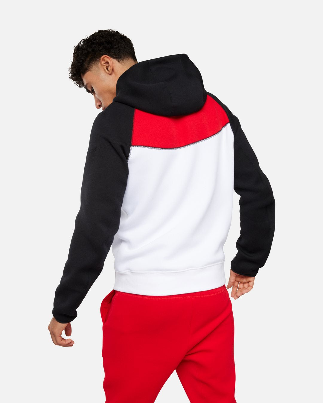 Veste Nike Tech Fleece -  Blanc/Noir/Rouge