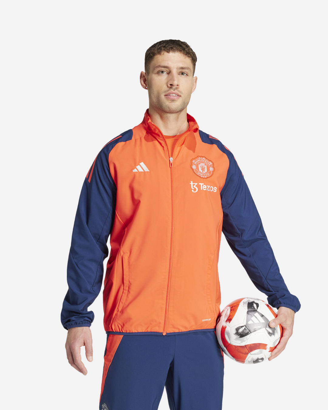 Veste de survêtement Manchester United 2024/2025 - Orange/Bleu
