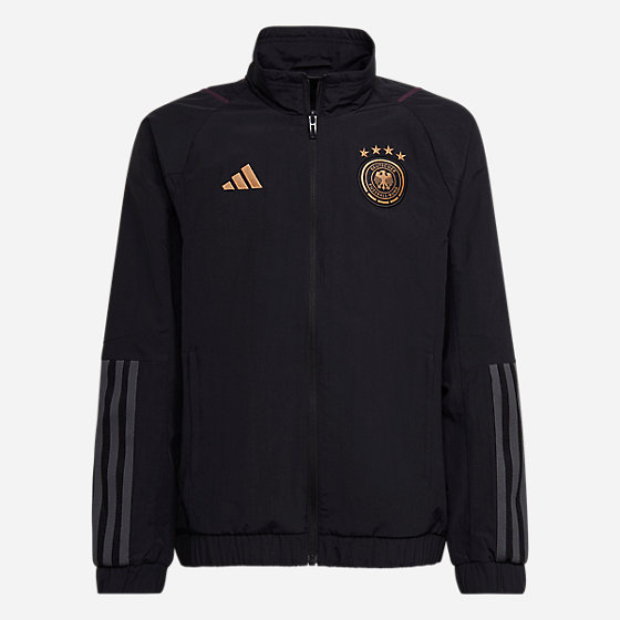 Veste de survêtement Allemagne Junior 2022 - Noir/Doré