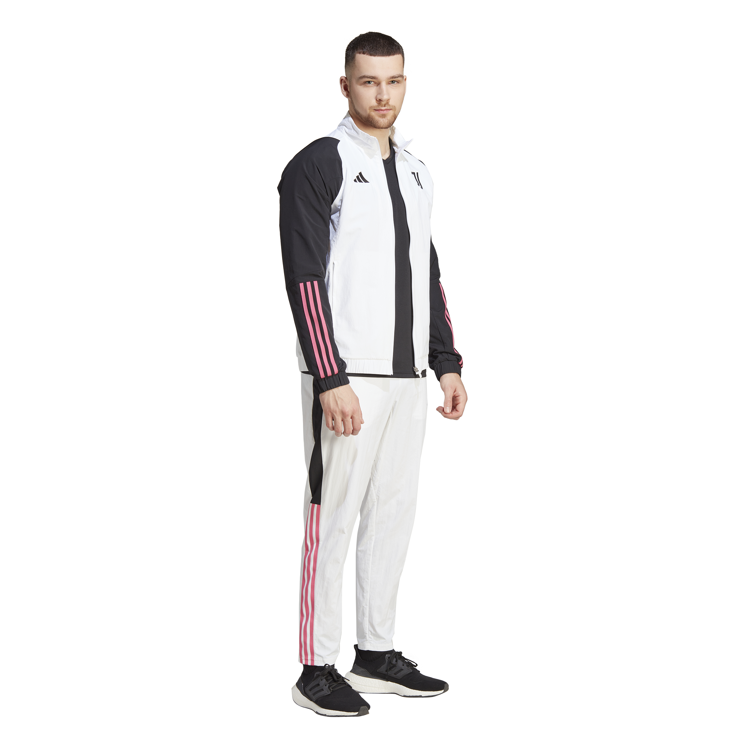 Veste de survêtement Juventus - Blanc/Noir/Rose