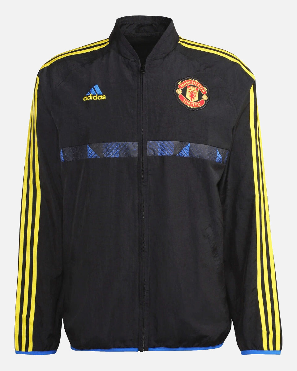 Veste Survêtement Manchester United Icon - Noir/Bleu/Jaune