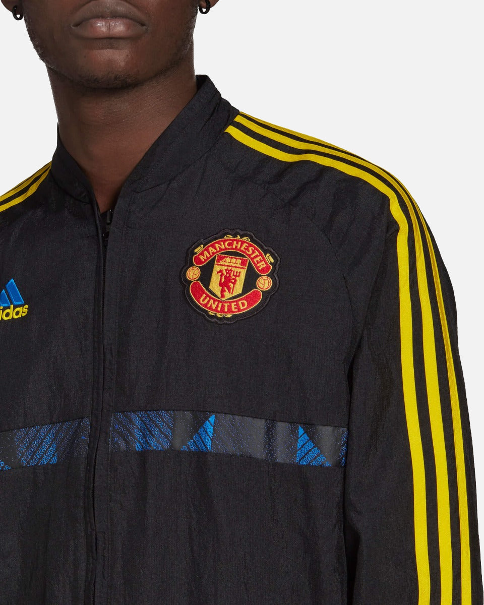 Veste Survêtement Manchester United Icon - Noir/Bleu/Jaune