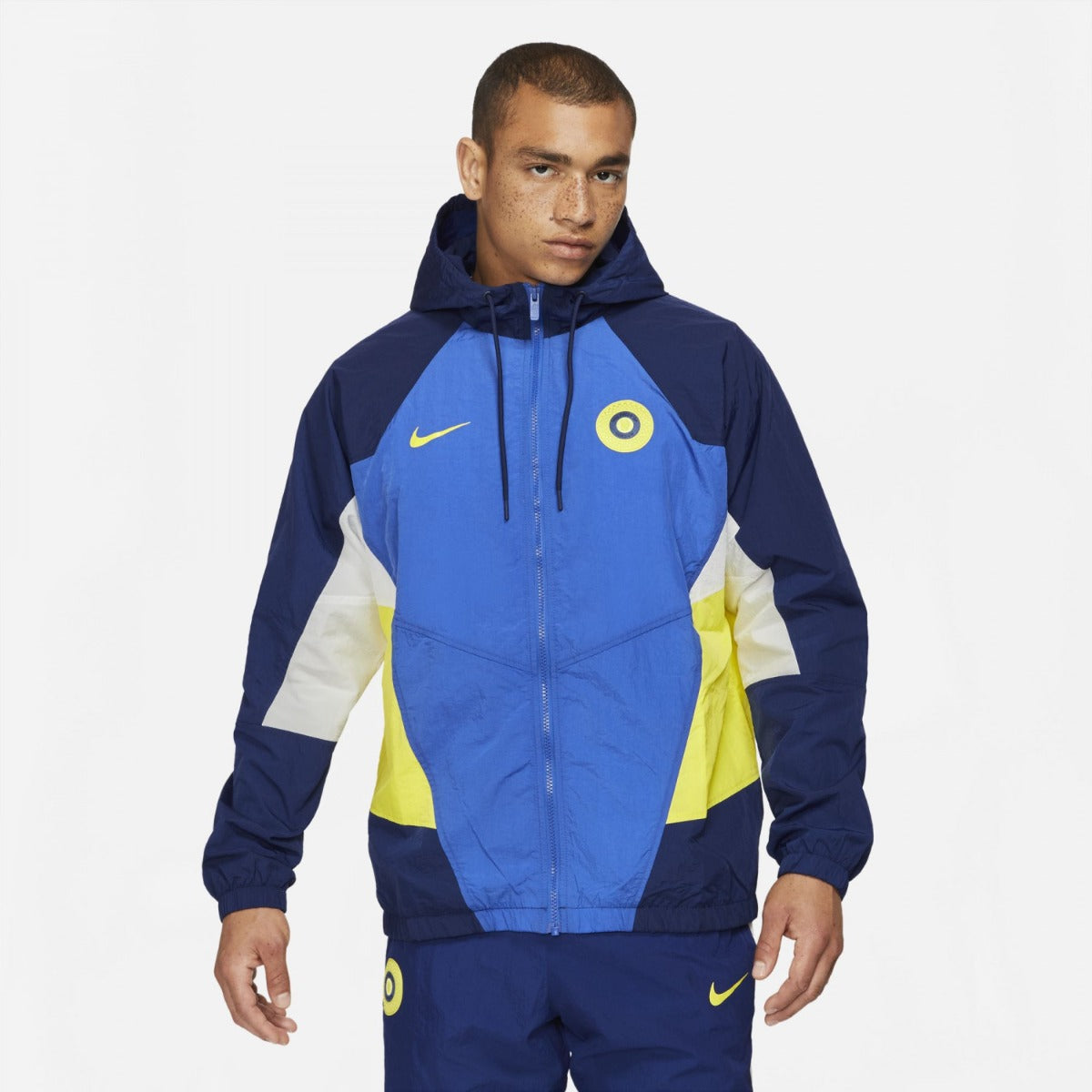 Veste tissée Chelsea Windrunner - Bleu/Jaune