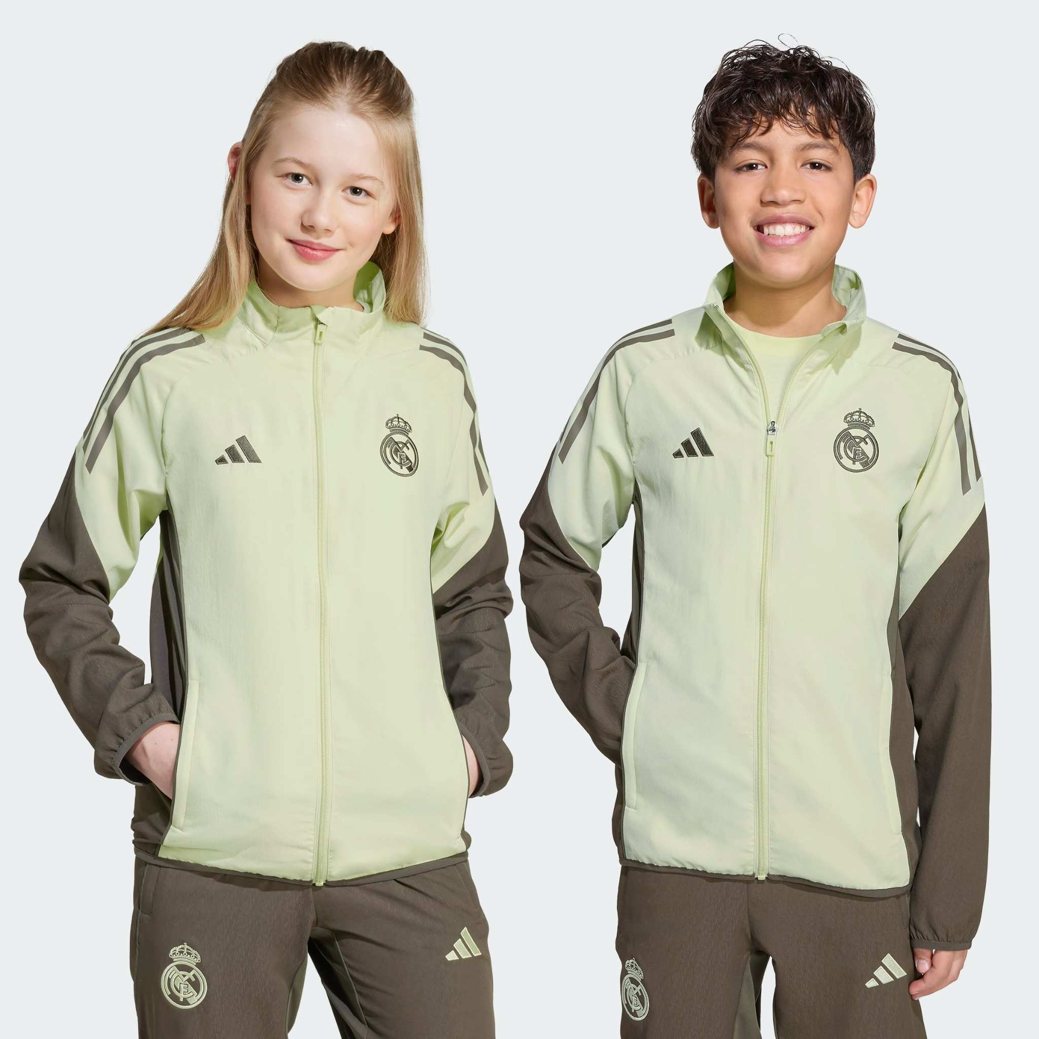 Veste d'entraînement Real Madrid Junior 2025/2026 - Vert/Kaki