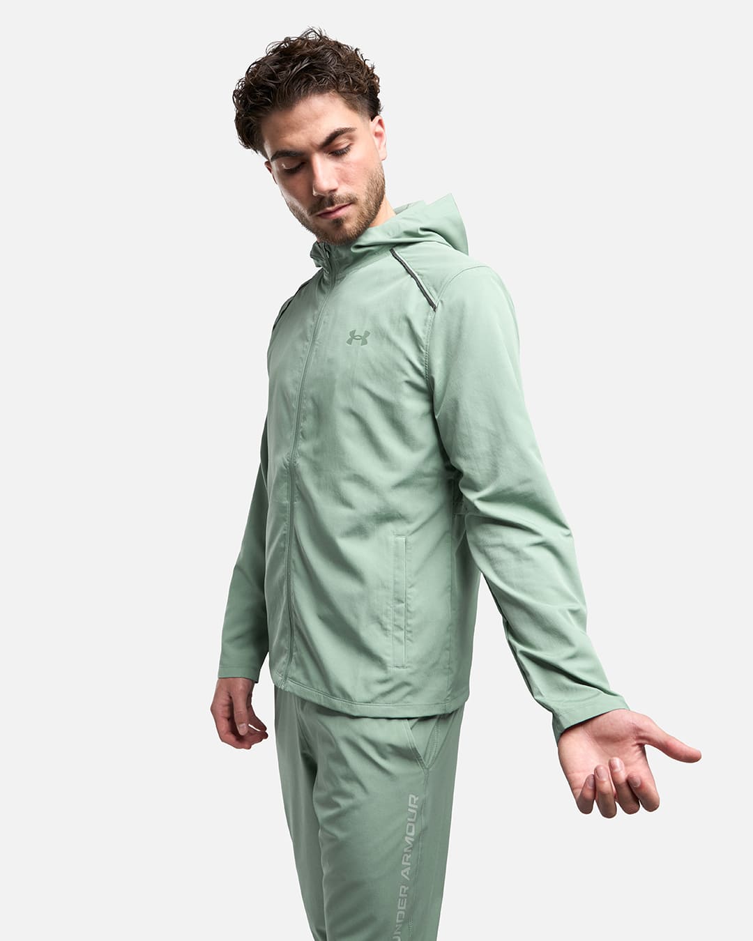 Veste Under Armour Running Launch - Vert Pastel