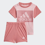 Ensemble T-shirt/Short Adidas Essentials Bébé - Rose