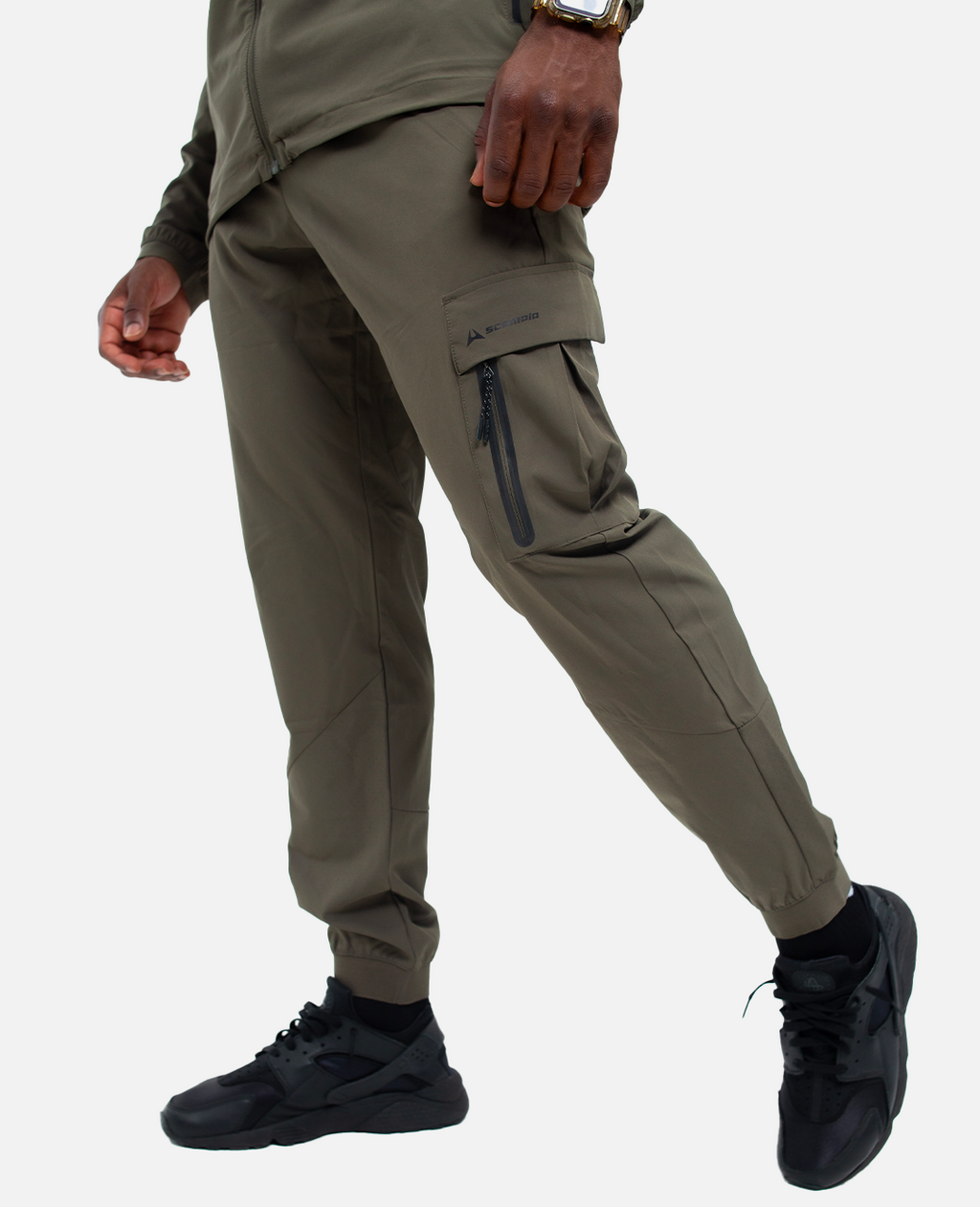 Survêtement Scampia Running Gara Cagoule intégrée - Kaki