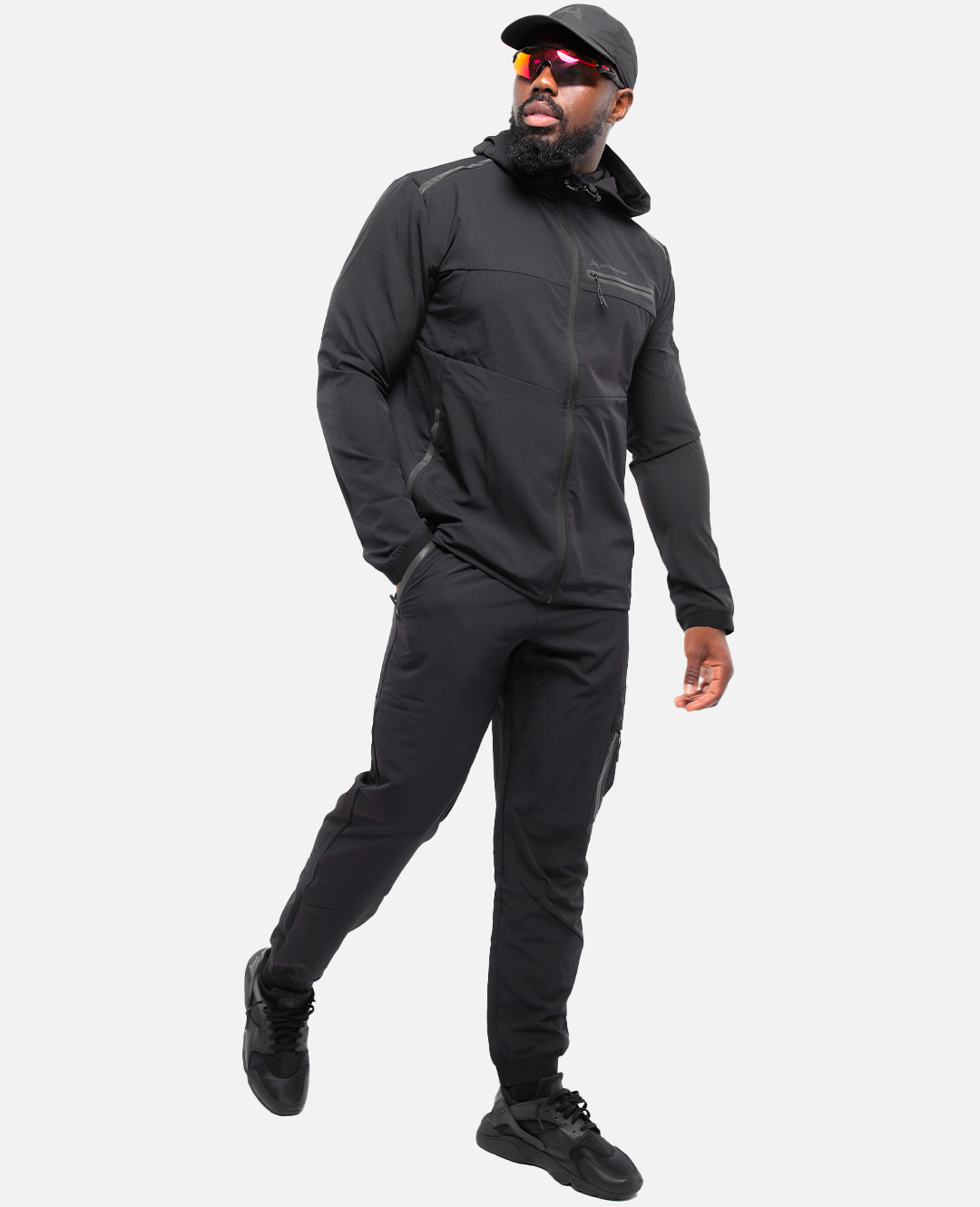 Survêtement Scampia Running Gara Cagoule intégrée - Noir