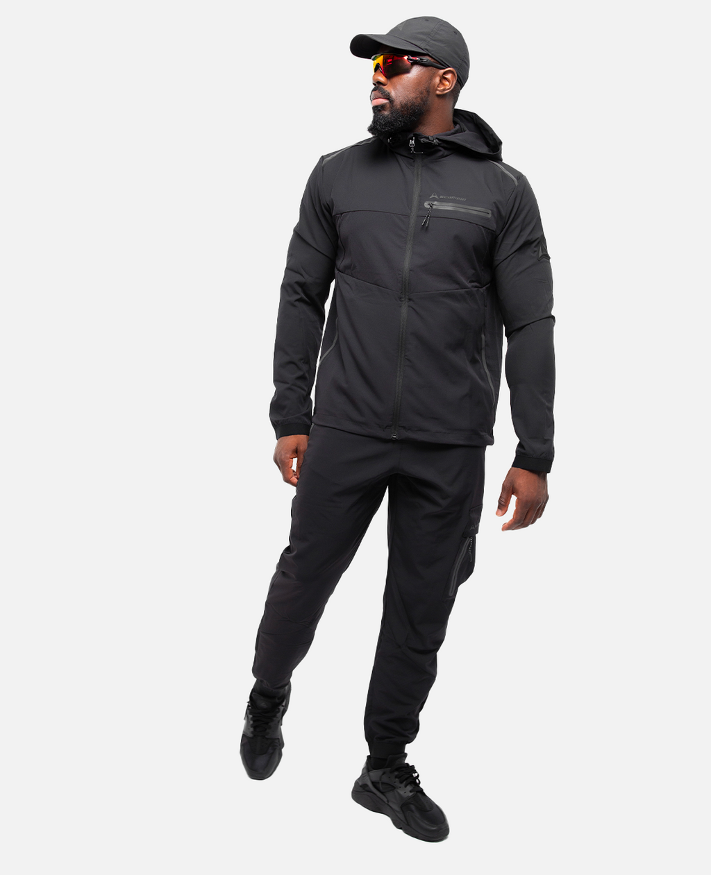 Survêtement Scampia Running Gara Cagoule intégrée - Noir