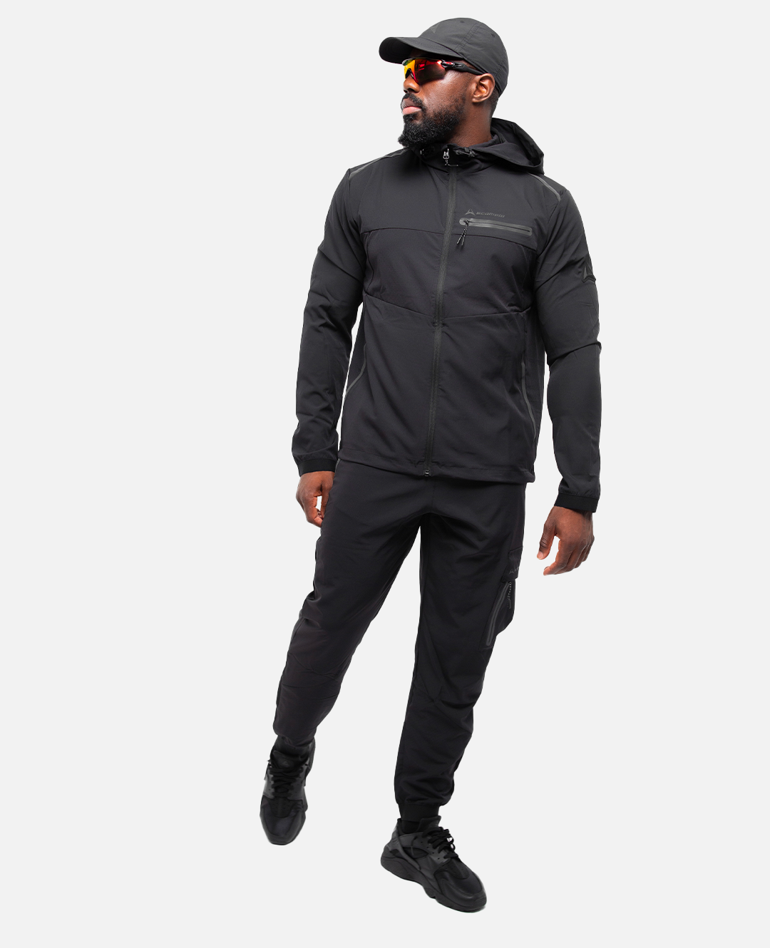 Survêtement Scampia Running Gara Cagoule intégrée - Noir