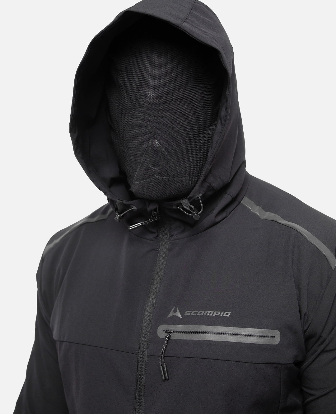 Survêtement Scampia Running Gara Cagoule intégrée - Noir