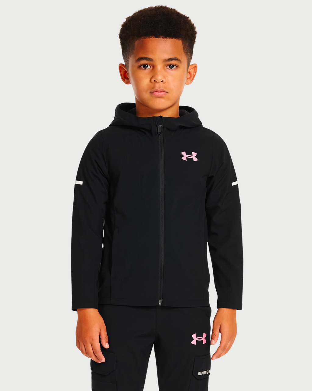 Veste Under Armour Tech Utility Woven Junior - Noir/Rose