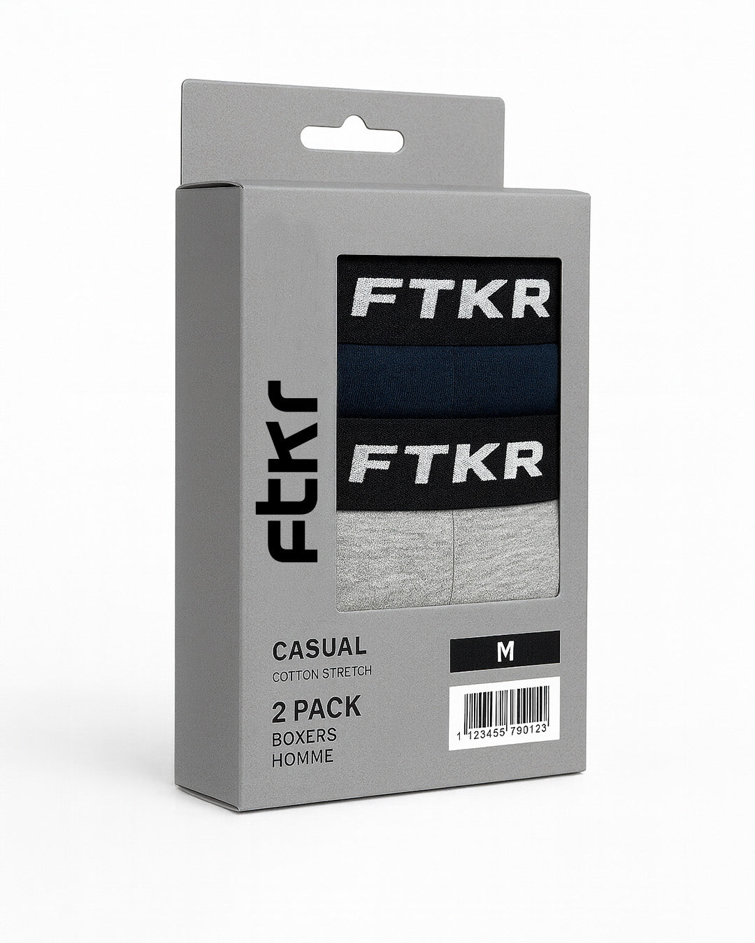 Pack de 2 Boxers FK - Gris/Noir