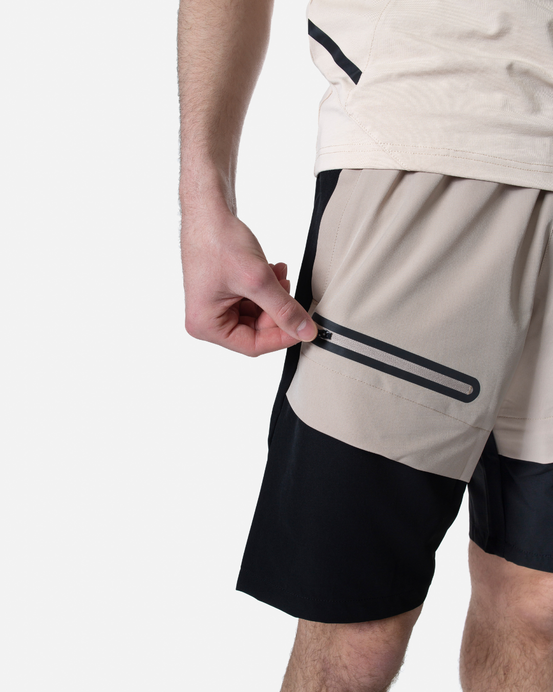 Short Scampia Scalare - Beige/Noir