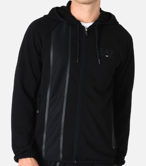 Veste à capuche EA7 Emporio Armani  - Noir