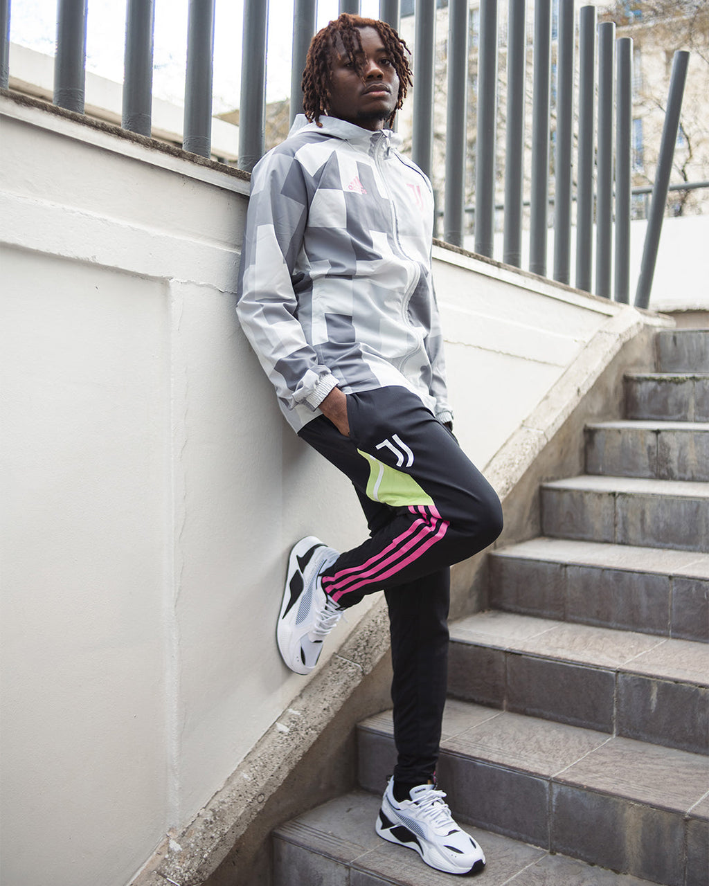 Veste Coupe-Vent Juventus 2022/2023 - Gris/Rose