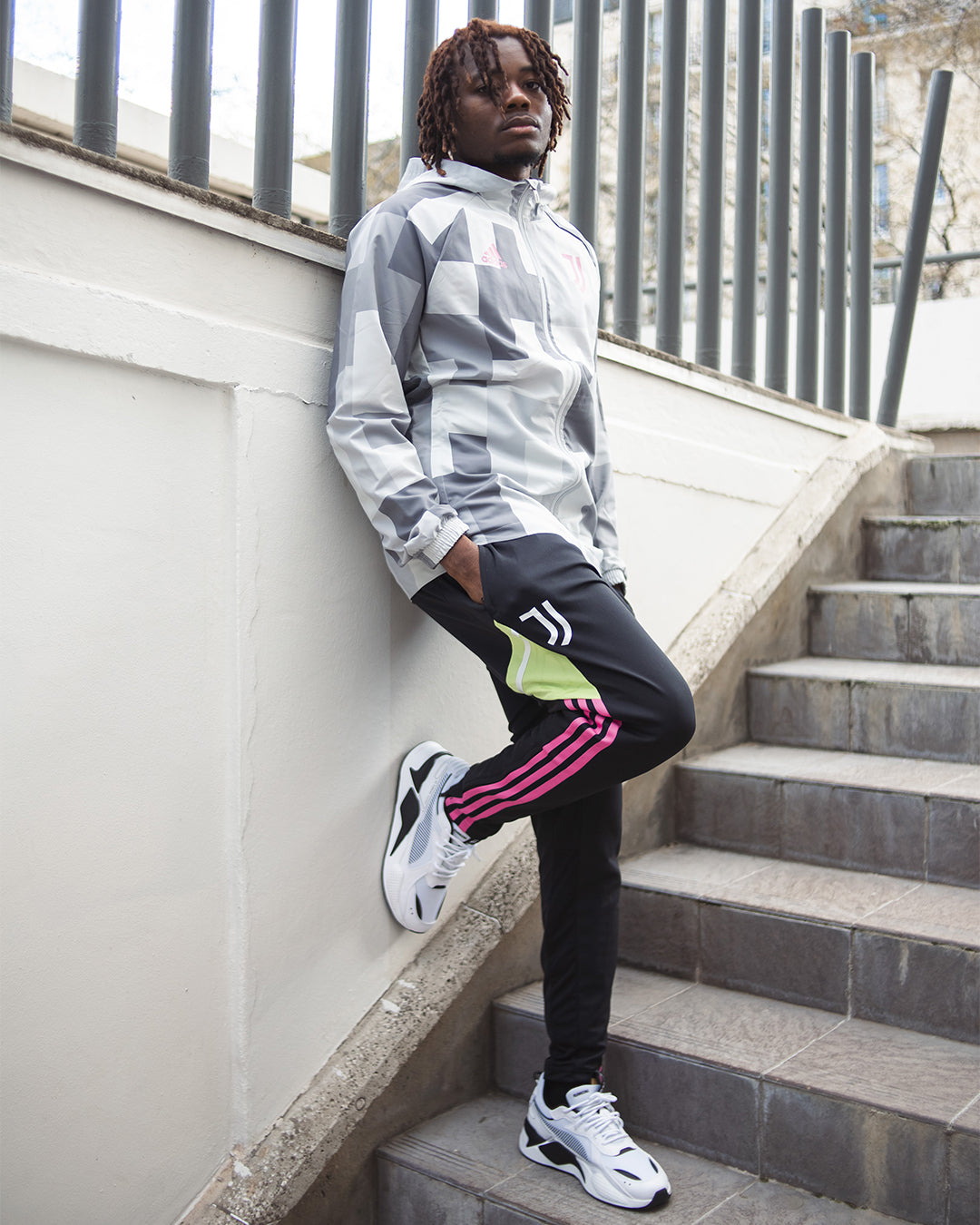 Veste Coupe-Vent Juventus 2022/2023 - Gris/Rose